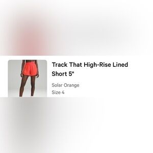 Lululemon track that high rise short